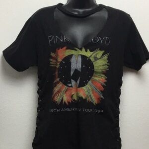 Vintage Women’s Pink Floyd Black Graphic T-Shirt (Size:S)